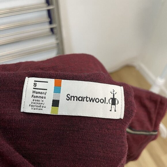 Smartwool Smartloft Merino Wool Quilted Jacket Burgundy Women's size Small - Picture 13 of 15